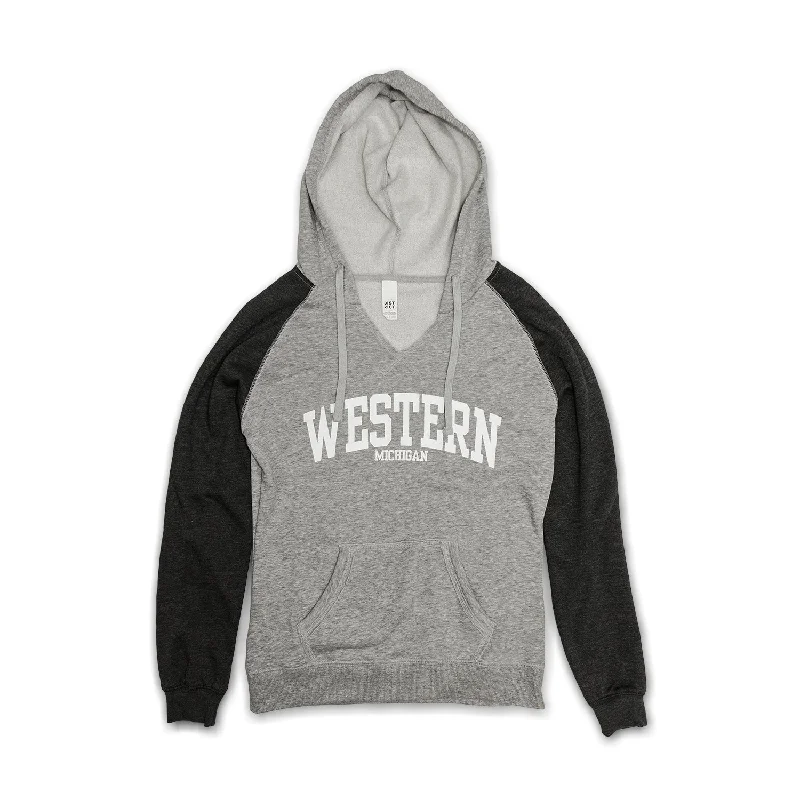 Massive Savings Ladies' Western Michigan Collegiate Raglan Hoodie