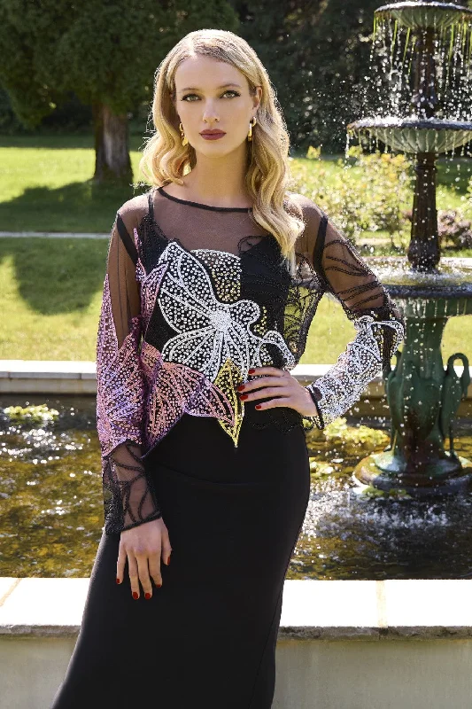 Reduced Price Lyman Top 248217U Black/Pink