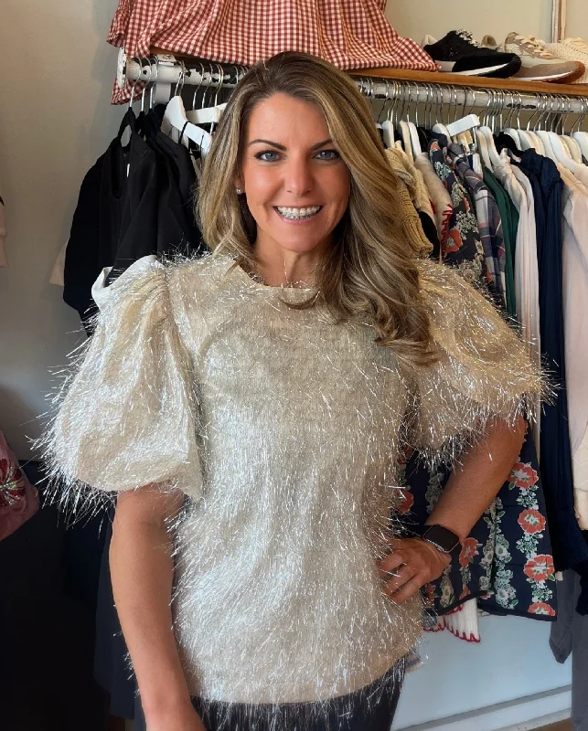 New Markdowns Champagne Top