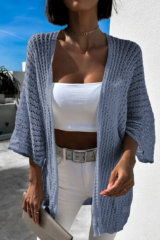 Sale Event Hollow-out Bracelet Sleeve Knit Cardigan