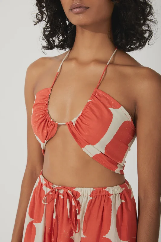 Weekend Special Block Organic Cotton Halter Top