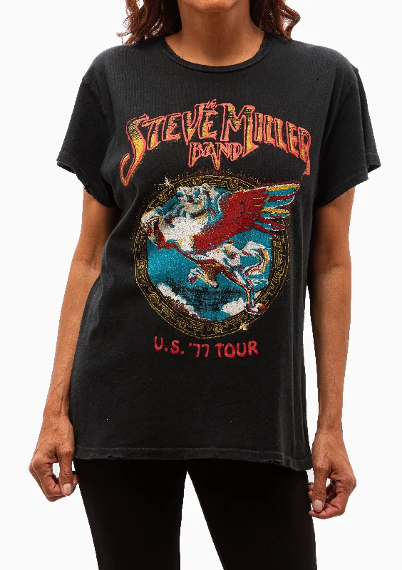 Don't Wait Steve Miller Band Crew Tee | Coal Pigment