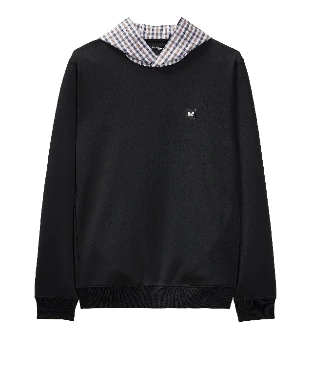 New Markdowns Cecotto Tricot Hoodie Black/Mid House Check