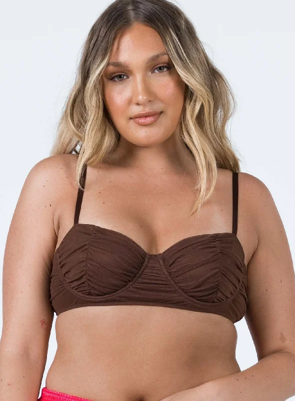 Low Prices Gemma Bralette Brown