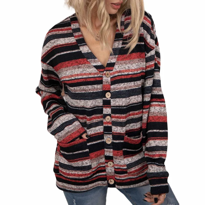 Today’s Special V-Neck Knitted Button Down Cardigan For Women Wholesale