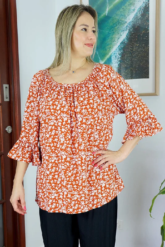 Top Pick Capri Top "Microflower"