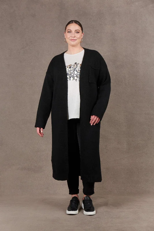 Discount Deals Paarl Longline Cardigan - Ebony