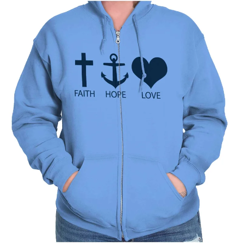 Epic Value Faith Anchor Love Zip Hoodie