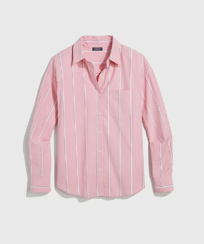 Unmissable Offer Poplin Relaxed Button Down in Pink