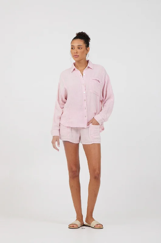 Mega Discount Washed Gauze Button Up