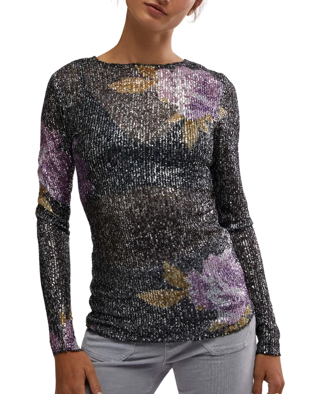 Lowest Price Long Sleeve Printed Gold Rush Top