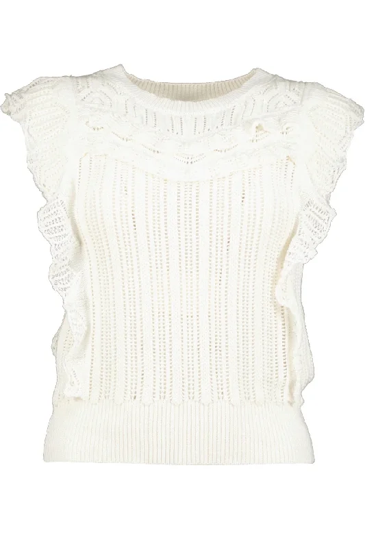 Special Price Bishop & Young Stella Crochet Sweater Tank WHITE