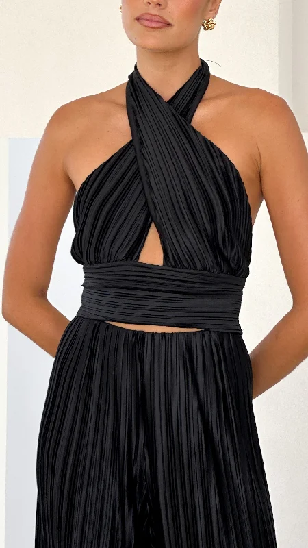 Weekend Bargains to Sizzle Frances Halter Neck Top - Black
