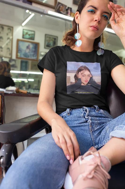 Overstock A Sad Kid With Good Taste In Music: Aesthetic - Half Sleeve T-Shirts