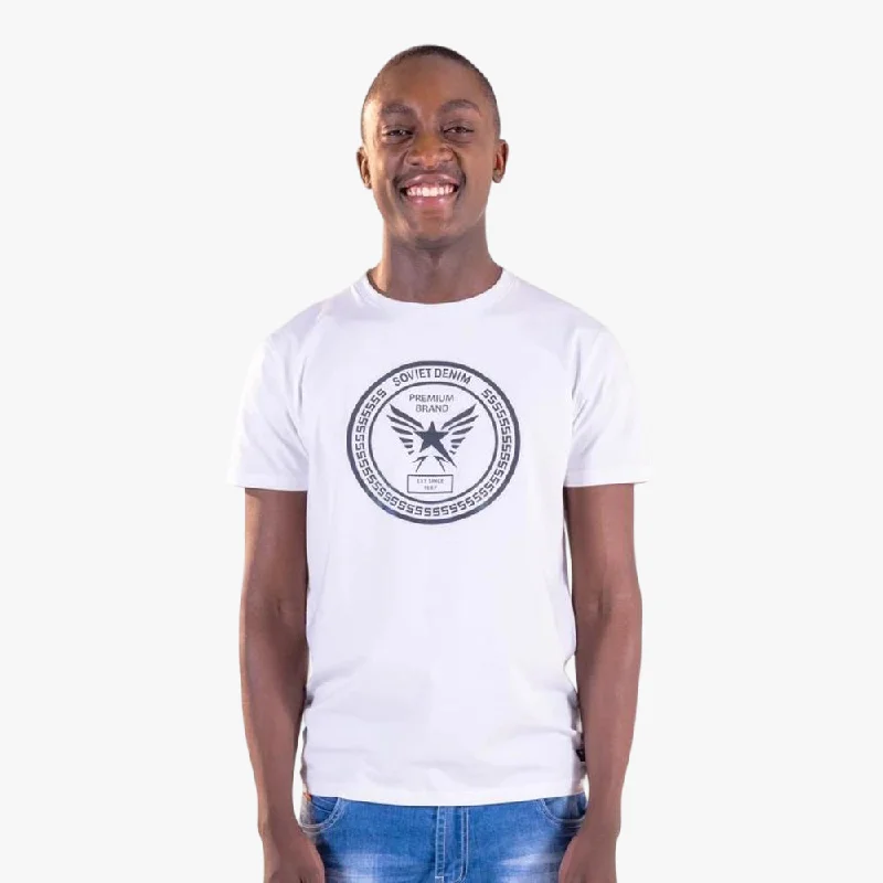 Members Only Soviet Mens Electric Short Sleeve Tee White