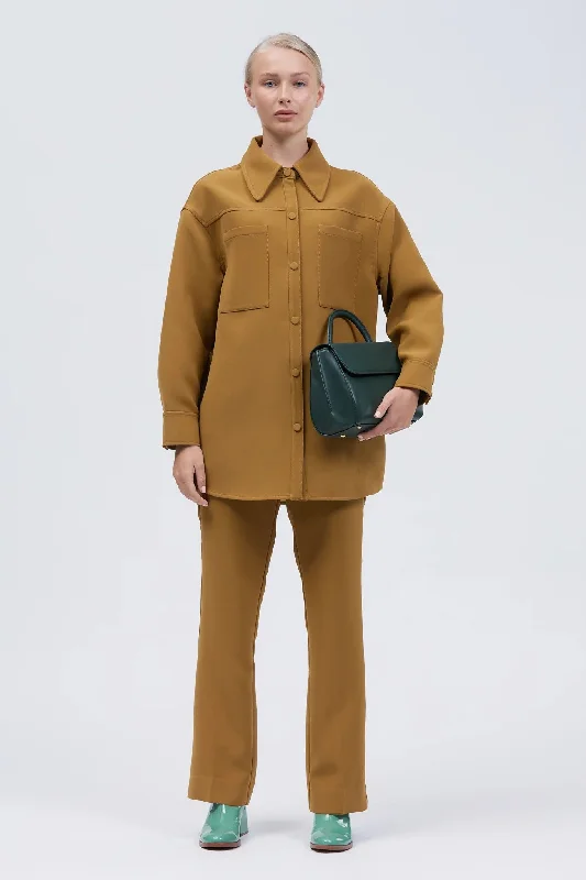 Act Now Björkö Shirt Jacket Mustard