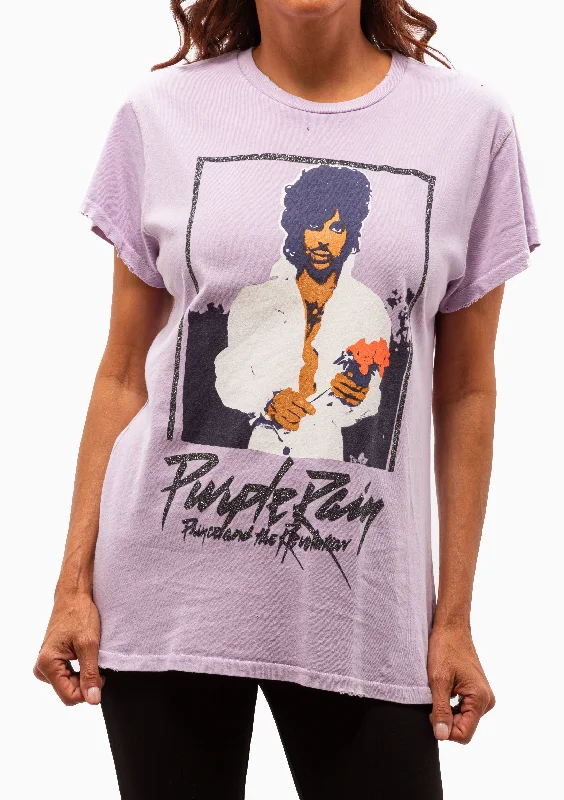 Exclusive Preview Prince Purple Rain Crew Tee | Lilac