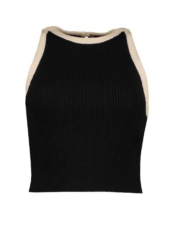 Deep Savings Bishop & Young Candace Ribbed Sweater Tank NATURAL