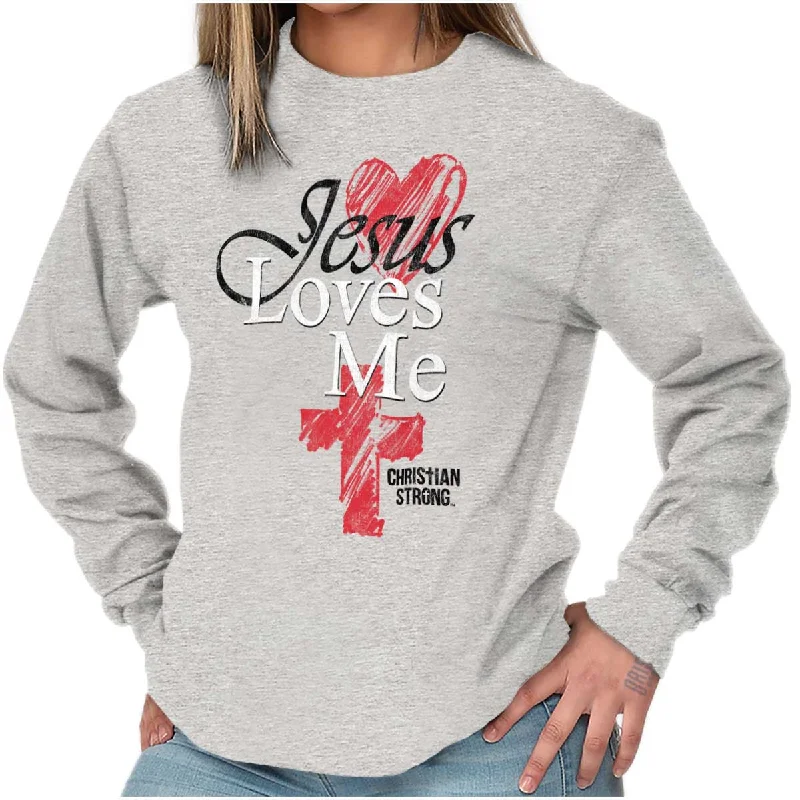 Super Sale Jesus Loves Me Long Sleeve T-Shirt