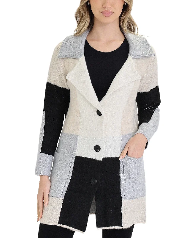 Steal Deal Colorblock Long Cardigan Sweater