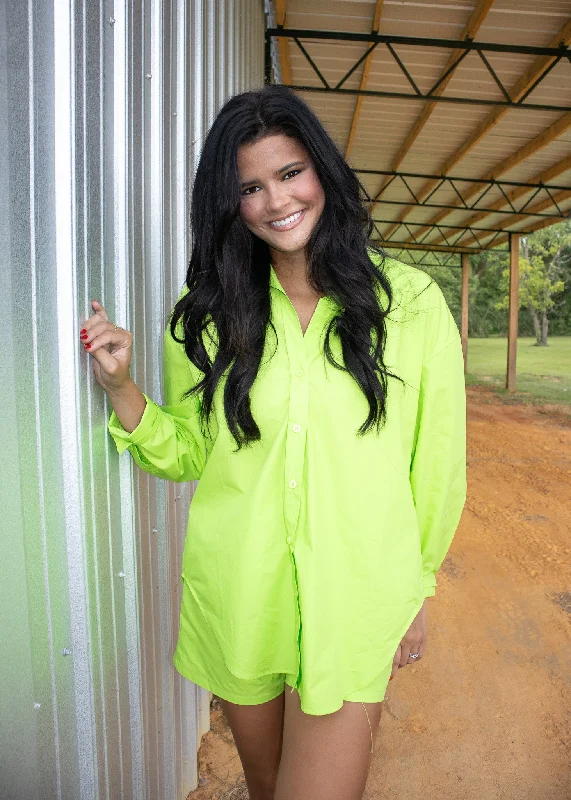 Crazy Savings Lime Collard Shirt