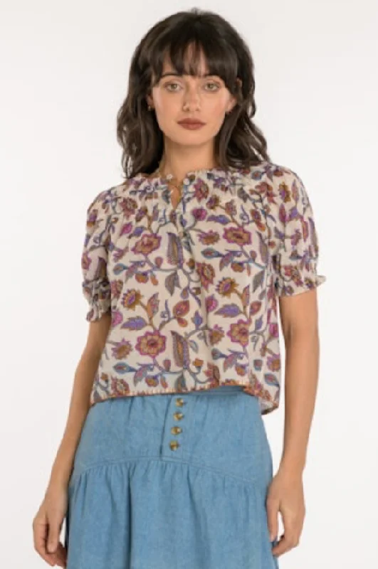Pay Less Elizabeth James Daisy Top IVORY CACTUS FLOWER