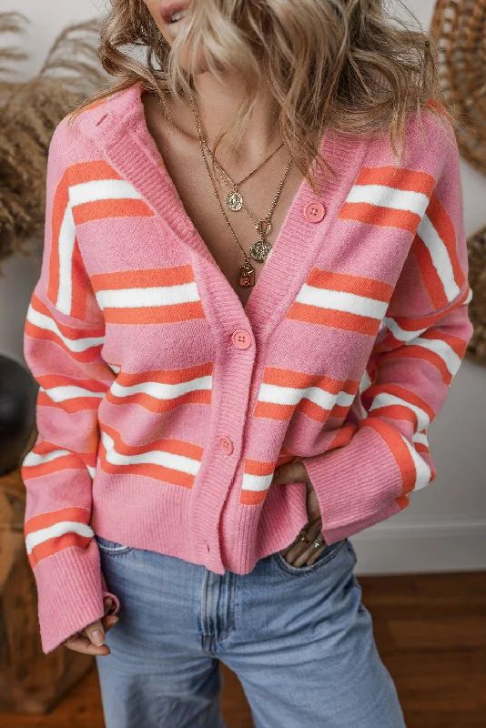 Weekend Deals That Sizzle Drop Shoulder Buttons Cardigan Sweater