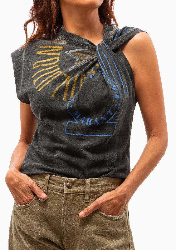 Weekend Offers That Shine Nayda T-Shirt | Ochre/Black