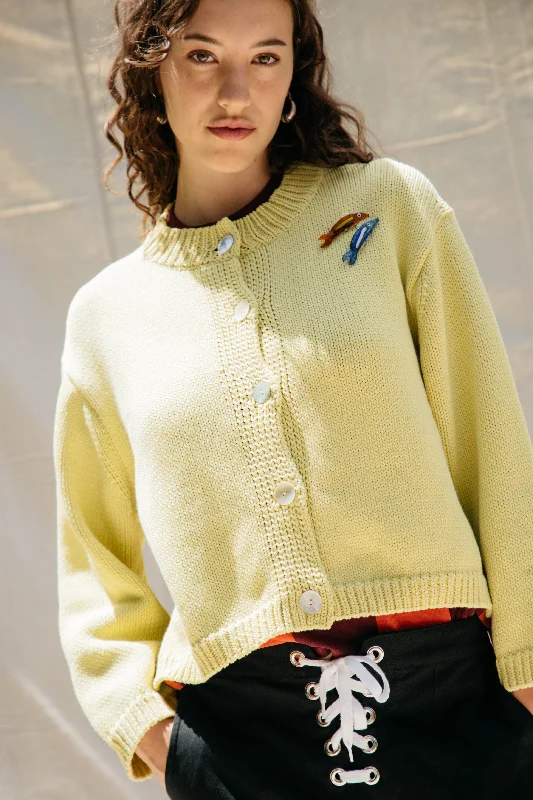 Lowest Price Shipley Cotton Cardigan - Lemon