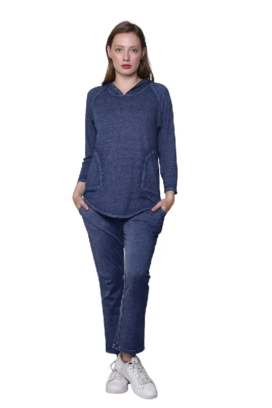 Unmissable Offer Soft & Supple 2-Piece Hooded Knit Sweatpants Set