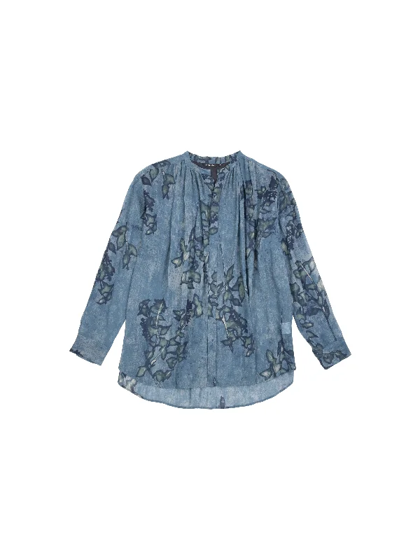 New Arrival PAS DE CALAIS  Curpo Cotton Voile Print Blouse