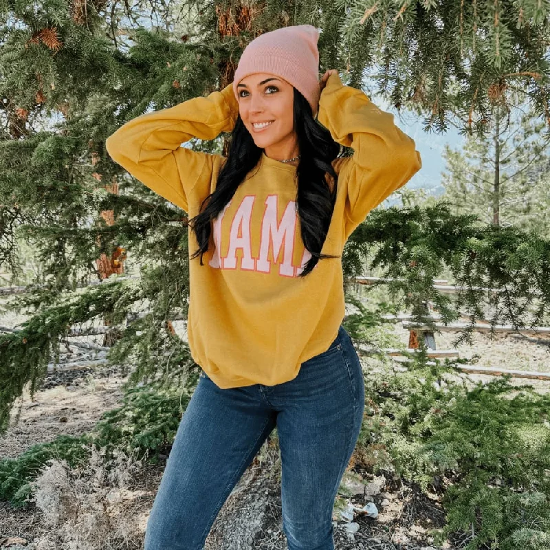 Bargain Alert Fall Mama Sweatshirt - Mustard
