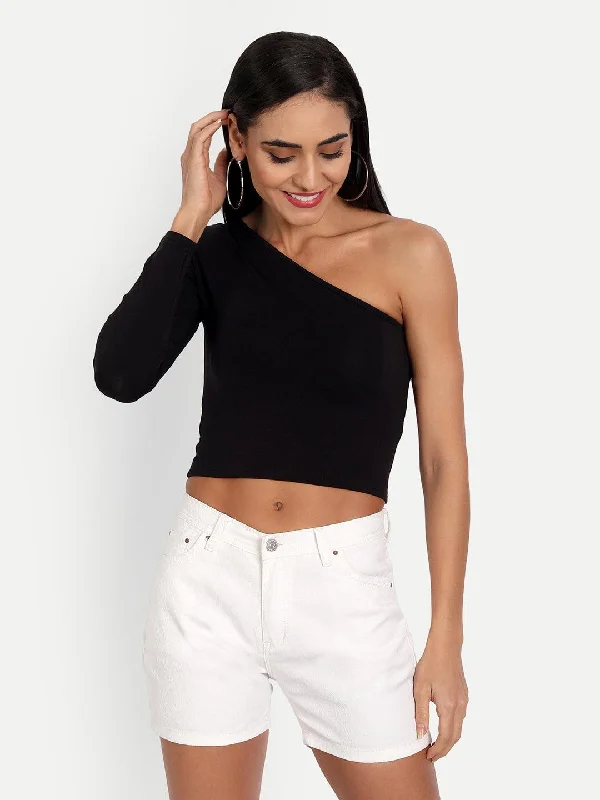Today’s Special Regan Black One Shoulder Top