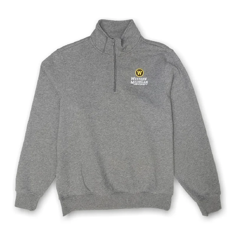 Steal Deal Western Michigan University 1/4 Zip Pullover Sweatshirt