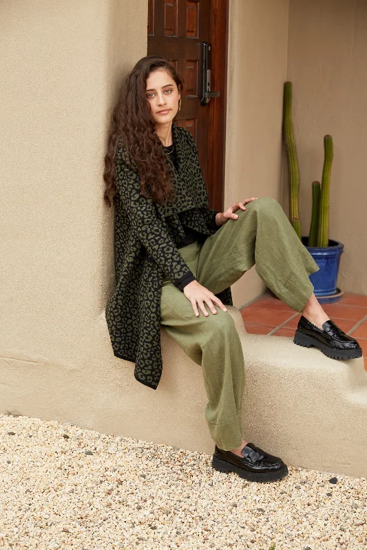 Act Fast Pilbara Waterfall Cardigan - Olive
