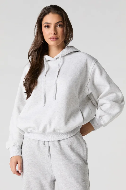 Deep Discounts Oversized Solid Fleece Hoodie