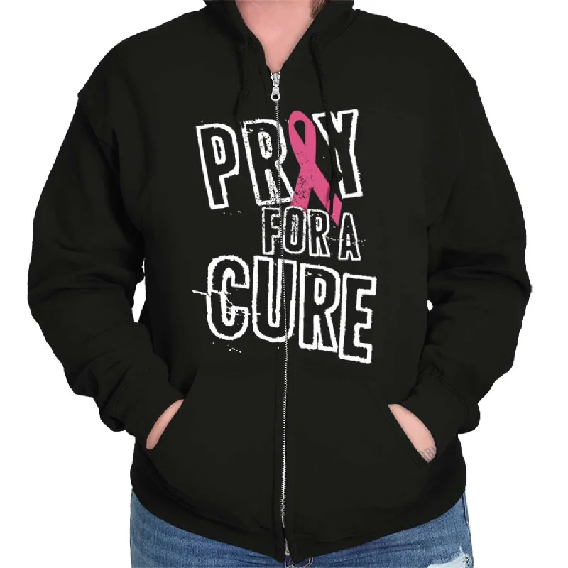 Markdown Sale Breast Cancer Awareness Zip Hoodie