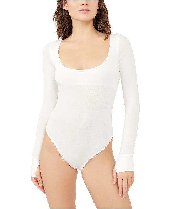 Blowout Sale Settle in Scoop Neck Bodysuit in Ivory
