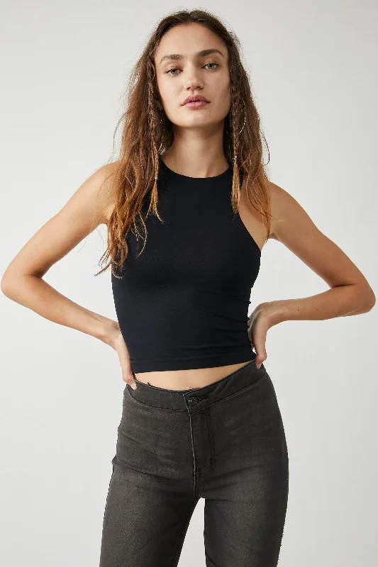 Now or Never Free People Clean Lines Cami - BLACK