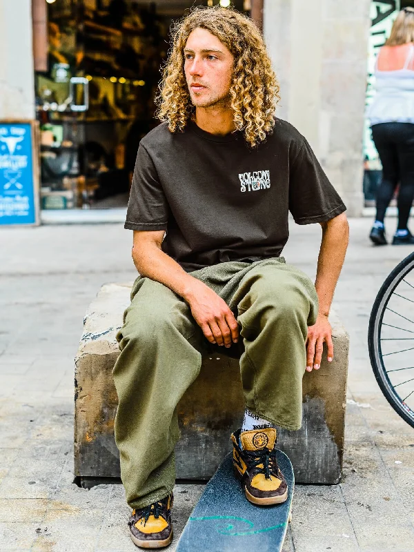 Limited Stock Feline Short Sleeve Tee - Rinsed Black
