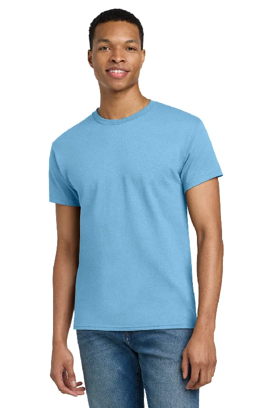 Shop and Save Gildan Mens Ultra Short Sleeve Crewneck T-Shirt - Sky Blue