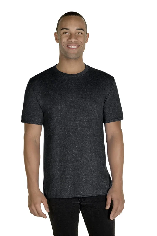 Markdown Madness Jerzees Mens Vintage Snow Short Sleeve Crewneck T-Shirt - Heather Black