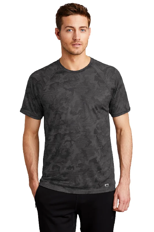 Super Bargain Ogio Mens Endurance Pulse Phantom Moisture Wicking Short Sleeve Crewneck T-Shirt - Blacktop Camo