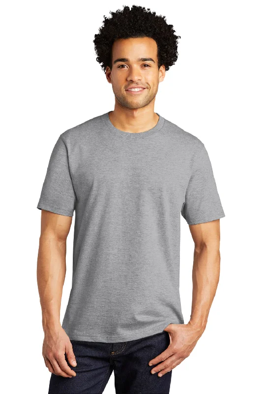 Discount Mania Port & Company Mens Bouncer Short Sleeve Crewneck T-Shirt - Heather Grey