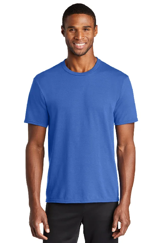 Weekend Bargains Await You Port & Company Mens Dry Zone Performance Moisture Wicking Short Sleeve Crewneck T-Shirt - True Royal Blue
